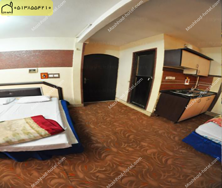 اتاق سه تخته یک تخت دبل و یک تخت سینگل